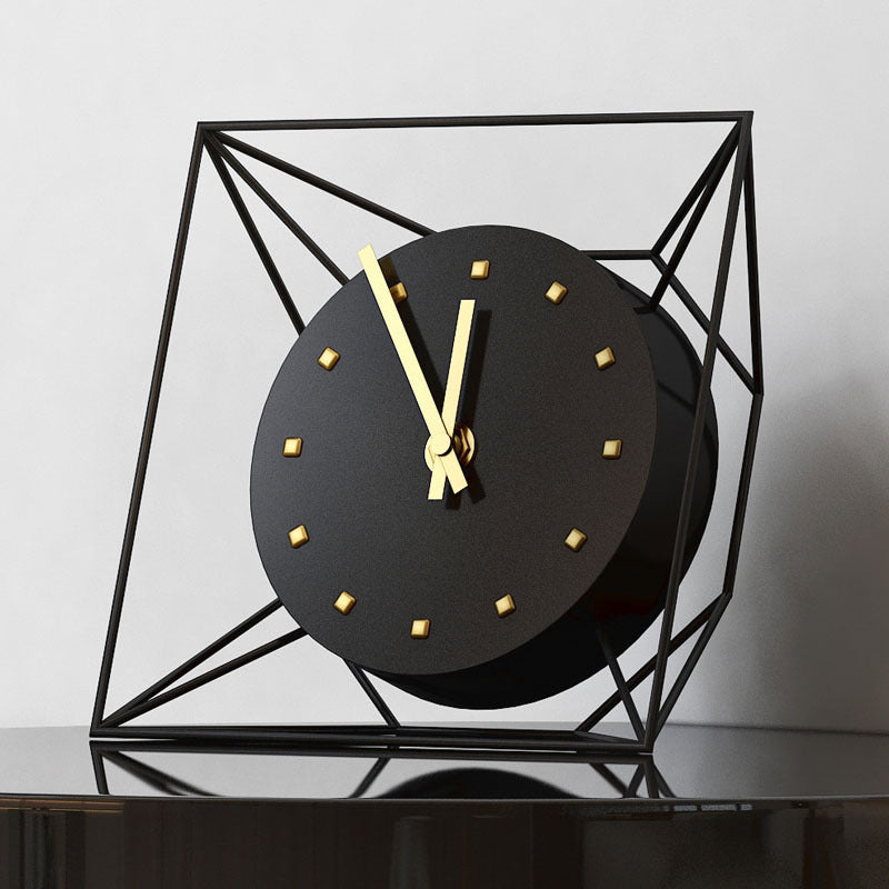 Horloge de table en fer forgé