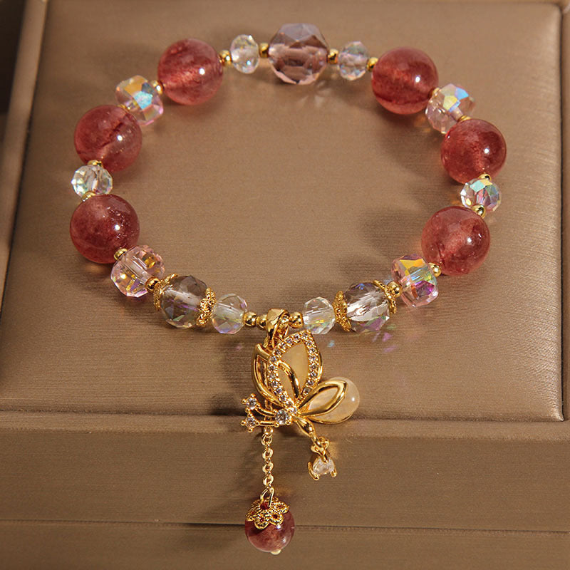 Bracelet en Quartz Fraise Naturel